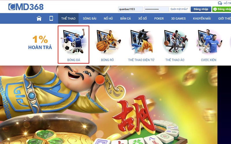 Tổng quan về cá cược bóng đá CMD368